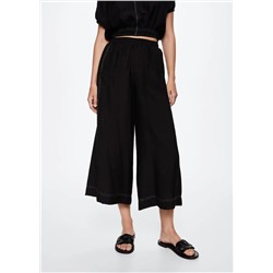 Pantalón costuras contraste -  Mujer | MANGO OUTLET Melilla