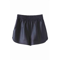 Short de piel Negro