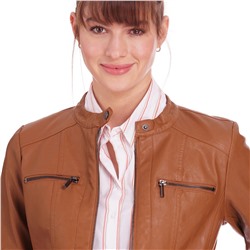 Damen Lederimitatjacke im Biker-Look