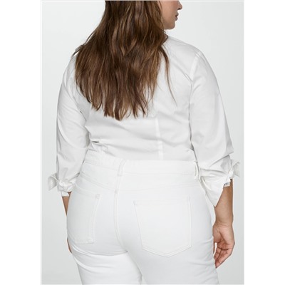 Jeans Blanca rectos crop