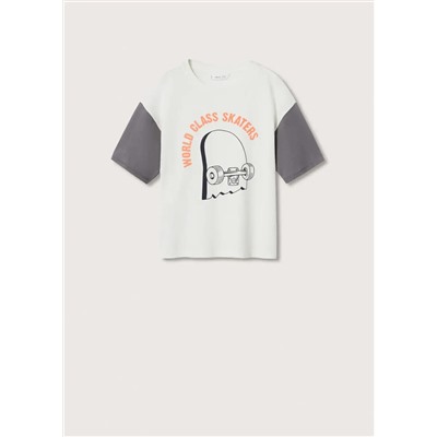 Camiseta estampada algodón -  Niño | MANGO OUTLET España