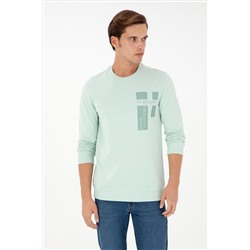 Erkek Su Yeşili Sweatshirt