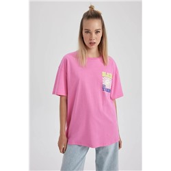Defacto Coool Smileyworld Oversize Fit Baskılı Kısa Kollu %100 Pamuk Tişört A6416AX23SM