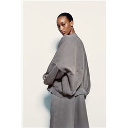 BOMBER SWEATSHIRT WITH ZIP