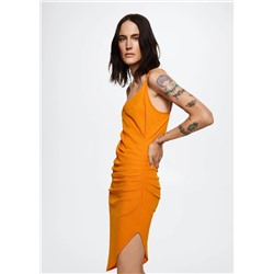 Vestido detalle fruncido -  Mujer | MANGO OUTLET España