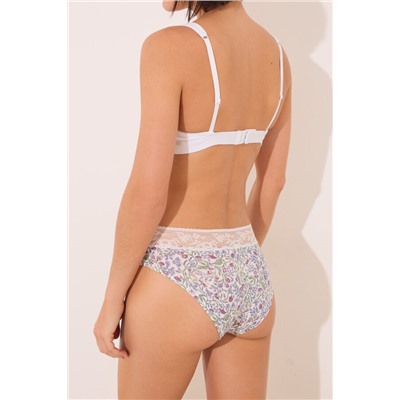 Braga ancha print blanco