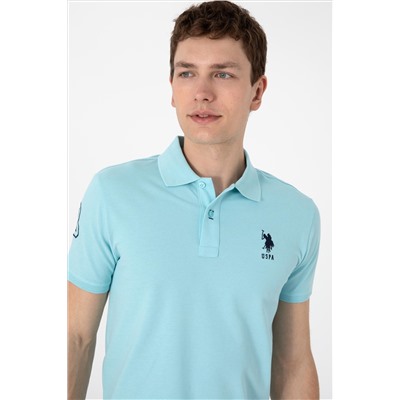 Erkek Slim Fit Polo Yaka Aqua Basic Tişört
