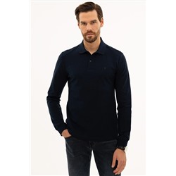 Pierre Cardin Lacivert Slim Fit Polo Yaka Sweatshirt G021GL082.000.1208969
