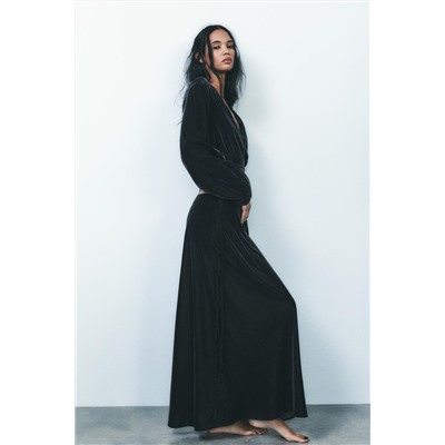VELVET MIDI SKIRT
