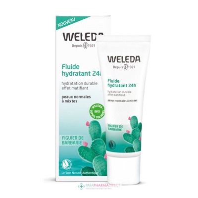 Weleda Figuier de Barbarie Fluide Hydratant 24h Peaux Normales à Mixtes BIO 30ml