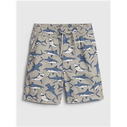 Toddler Print Poplin Pull-On Shorts