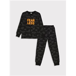 LC Waikiki Bisiklet Yaka Baskılı Uzun Kollu Erkek Çocuk Pijama Takımı, LCW Kids                                            
                                            Bisiklet Yaka Baskılı Uzun Kollu Erkek Çocuk Pijama Takımı