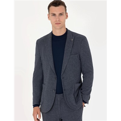 Lacivert Ekstra Slim Fit Spor Takım Elbise
