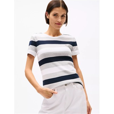 Rugby Stripe Crewneck T-Shirt