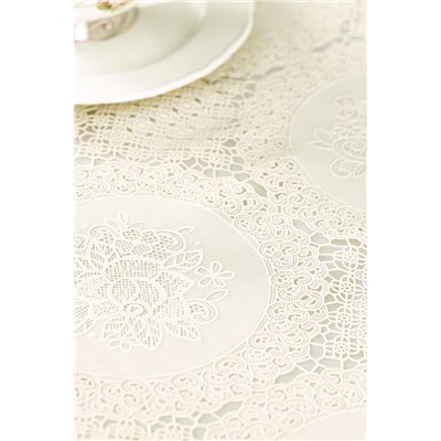 Roni Pvc Masa Örtüsü - Ekru - 100x140 cm