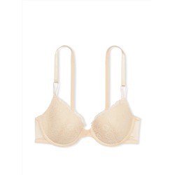 VICTORIA'S SECRET Sexy Tee Smooth Lightly Lined Front-Close Demi Bra (Lace | Marzipan)