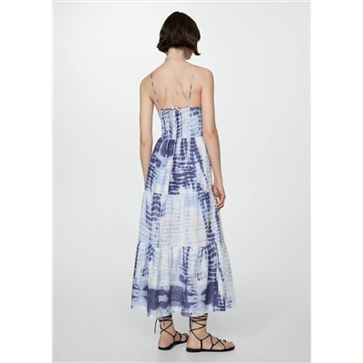 Vestido estampado escote pico