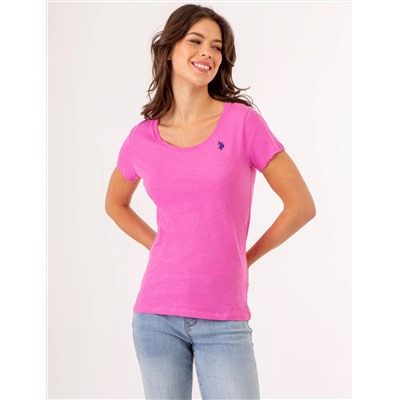 SCOOP NECK T-SHIRT