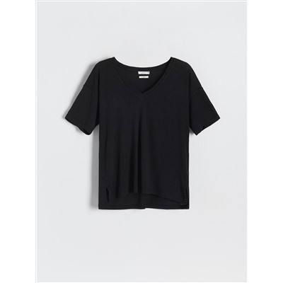 Bluse aus Leinenmischung