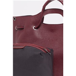 Bolso y neceser de piel Prun - Burdeos
