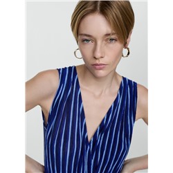 Vestido estampado rayas lazo