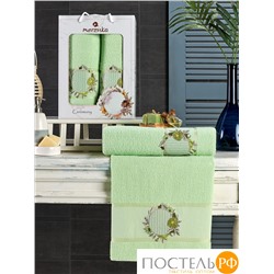 11776 Комп. Пол. MERZUKA махр. в короб. (50x90/1)(70х140/1) 2 шт.CEREMONY фисташковый