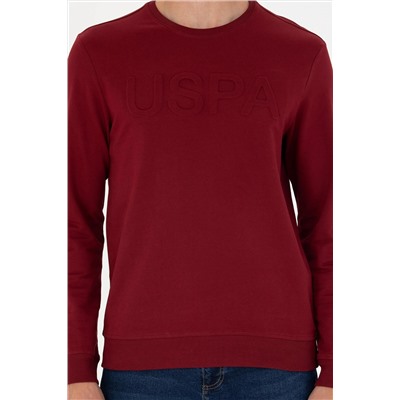 Erkek Bordo Basic Sweatshirt