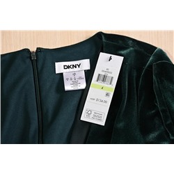 Эластичное бархатное платье с V-образным вырезом DKN*Y ОРИГИНАЛ!