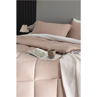 Meleni Tek Kişilik Comforter Set - Kiremit