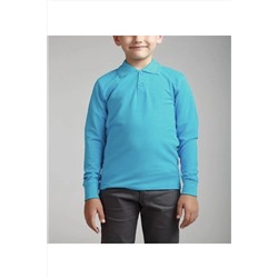Dıgıl Kids Okul Polo Yaka T-shirt Unisex Mavi 10287