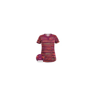 UA Knit Worthy Wine Print Scrub Top