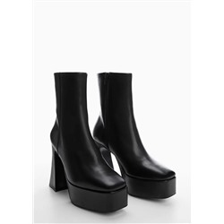 Botín piel plataforma -  Mujer | MANGO OUTLET Melilla