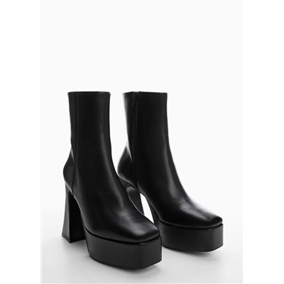 Botín piel plataforma -  Mujer | MANGO OUTLET Melilla