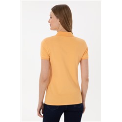 Kadın Turuncu Basic Polo Yaka Tişört