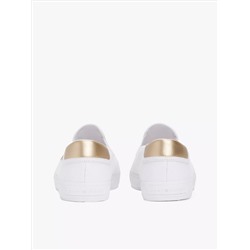 Metallic Heel Canvas Slip-On Sneaker