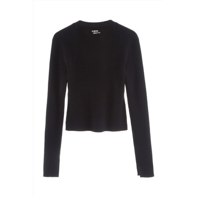 Top de lana Negro