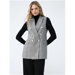 TAILORED WAISTCOAT WITH GOLD-TONED BUTTONS