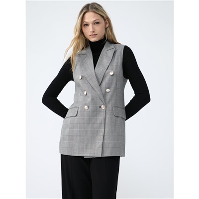 TAILORED WAISTCOAT WITH GOLD-TONED BUTTONS