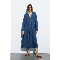 VESTIDO LARGO DENIM