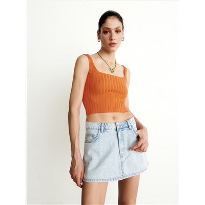 Crop Top aus Rippstrick