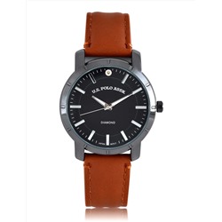 HIS AND HERS BROWN STRAP WATCH SET
