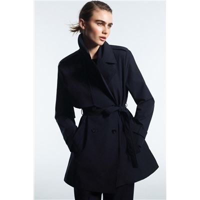 SEMI-LONG TRENCH COAT WITH BELT