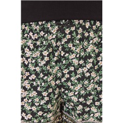 Pijama corto algodón pointelle negro
