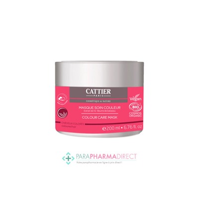 Cattier Masque Cheveux Colorés Soin Couleur BIO 200ml