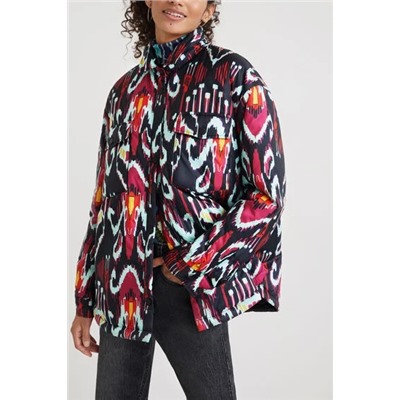 Sobrecamisa acolchada estampada