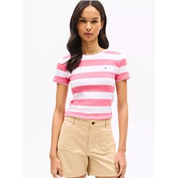 Rugby Stripe Crewneck T-Shirt