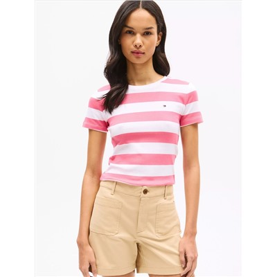 Rugby Stripe Crewneck T-Shirt