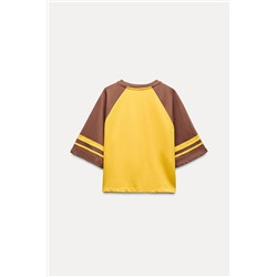 VARSITY T-SHIRT WITH SLOGAN
