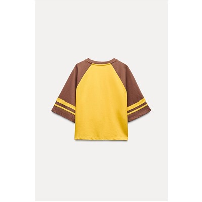 VARSITY T-SHIRT WITH SLOGAN