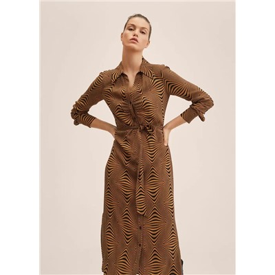 Vestido estampado retro -  Mujer | MANGO OUTLET España